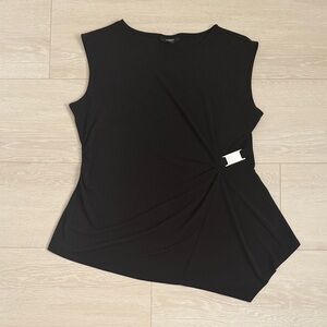 Alfani Black Sleeveless Blouse with Side Accent